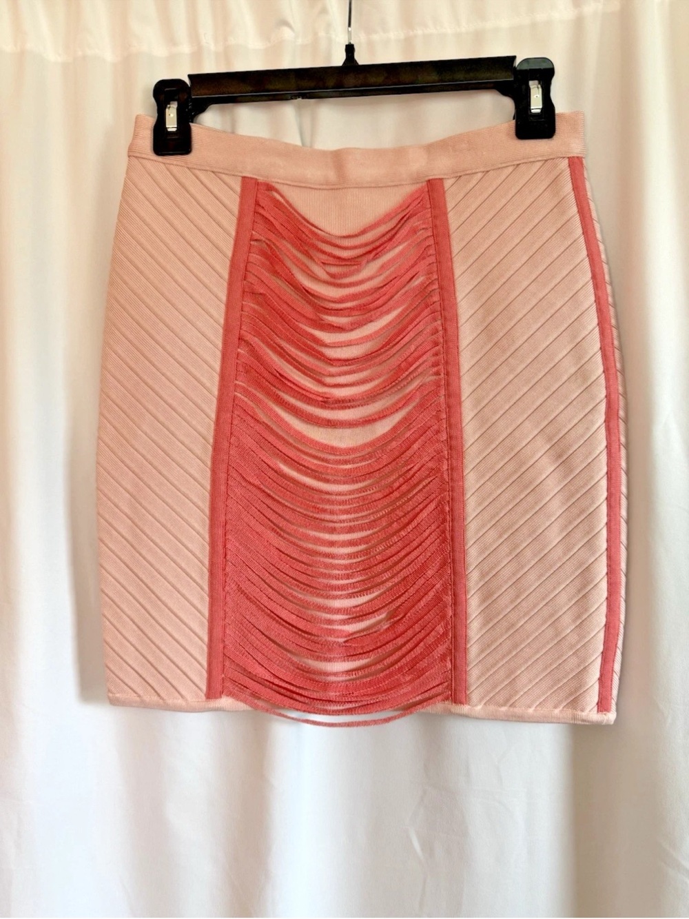 Stretta Pink Coral Bandage Skirt - Size Large NWT